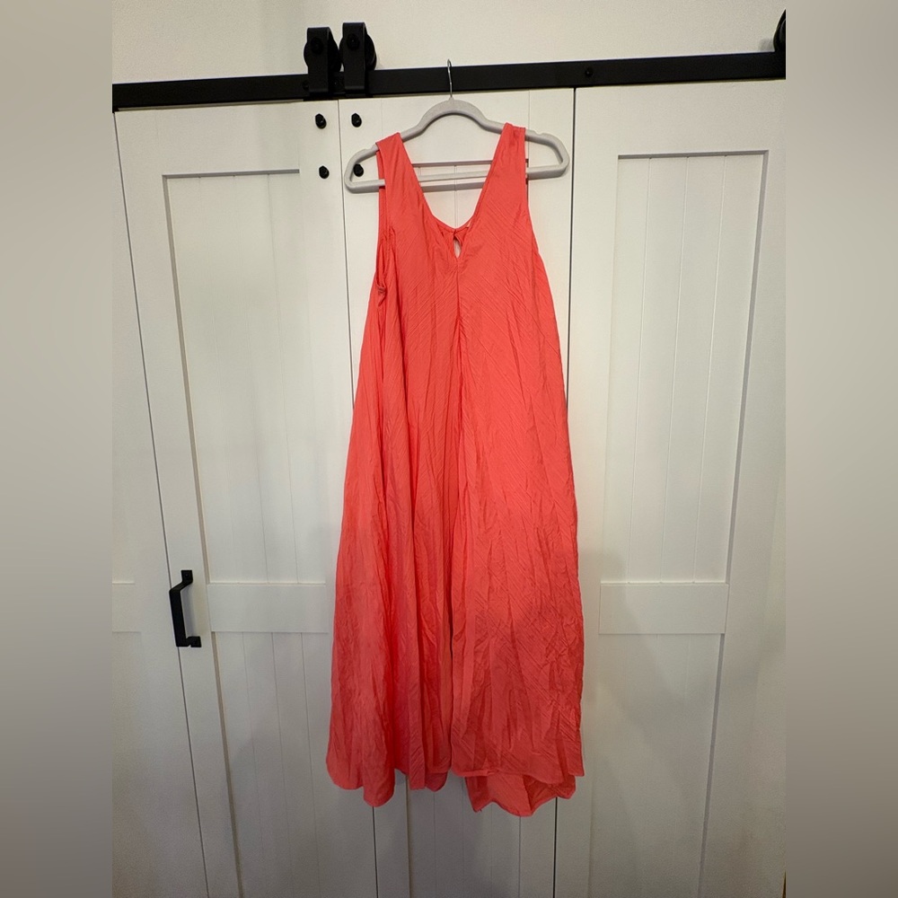 Soft Surroundings NWT Vibrant Coral Maxi Dress Size M (10-12) Retails $120